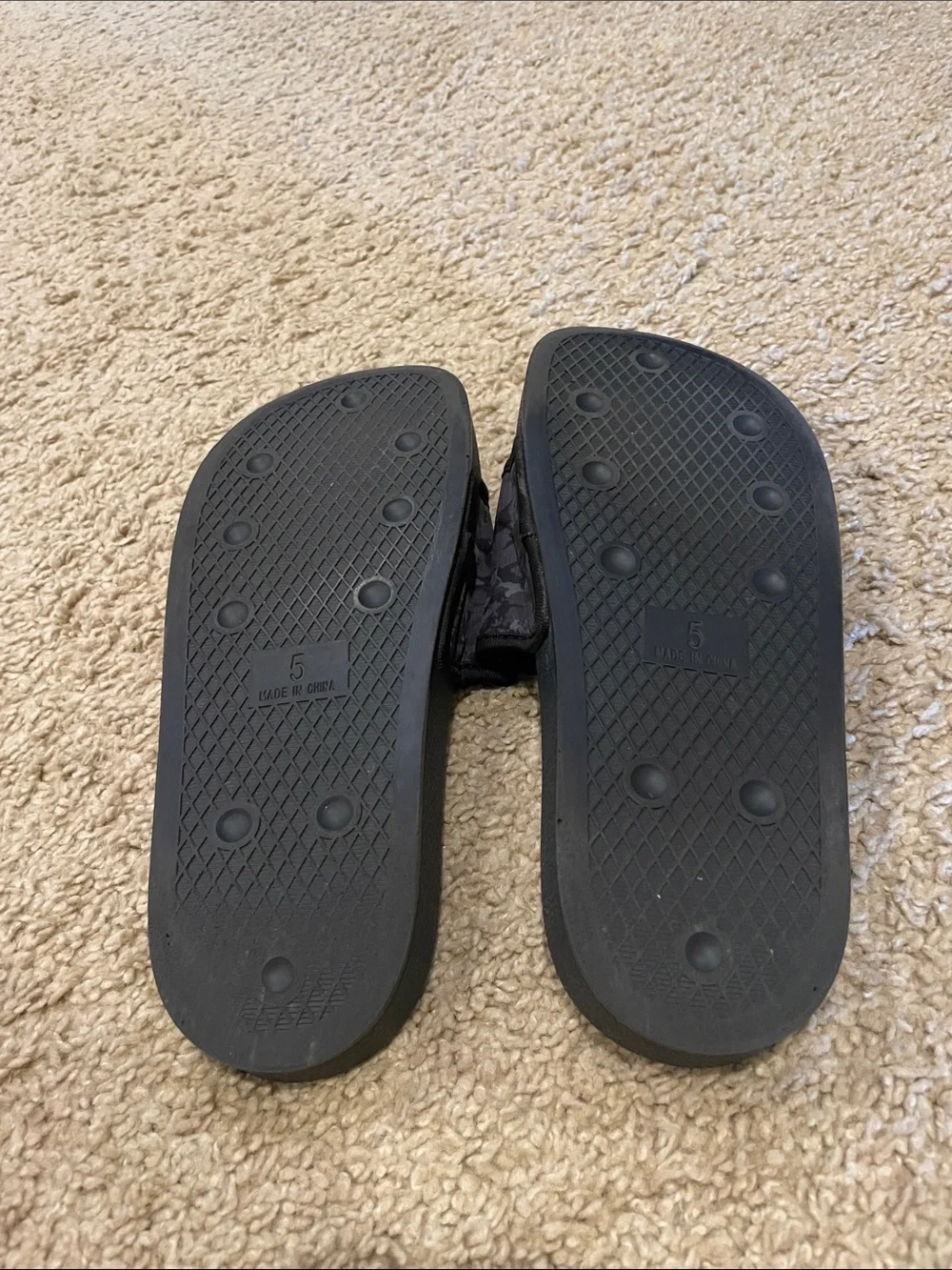 Boys adidas navy Camo Slide Sandals with Logo